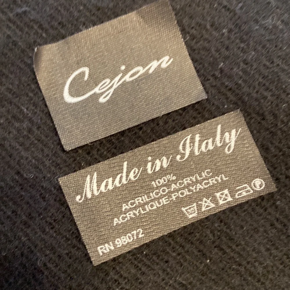 Cejon Scarf color black made in Italy